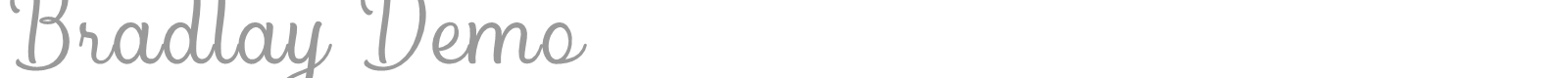 Bradlay font preview